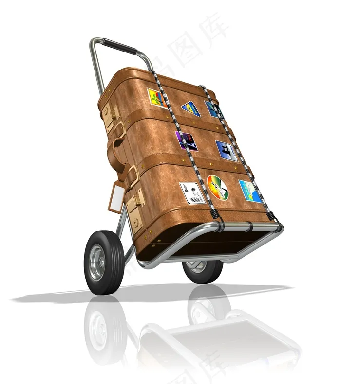 复古箱子小拉车