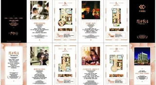 天御国际楼盘地产商 户型手册折页图...