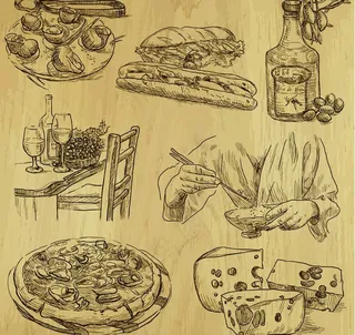 手绘美食图片