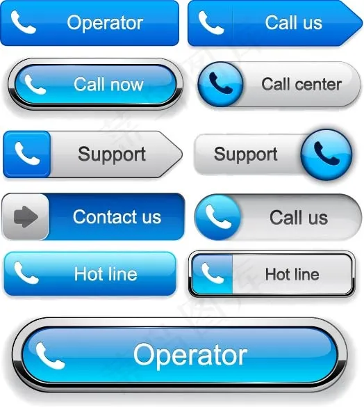 水晶电话图标eps,ai矢量模版下载