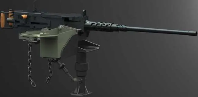 勃朗宁M2重机枪机械模型