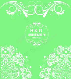 绿色婚礼背景