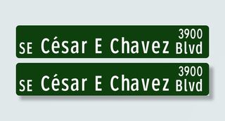 波特兰俄勒冈街道名称标志——SE塞...