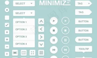 网页应用元素PSD素材