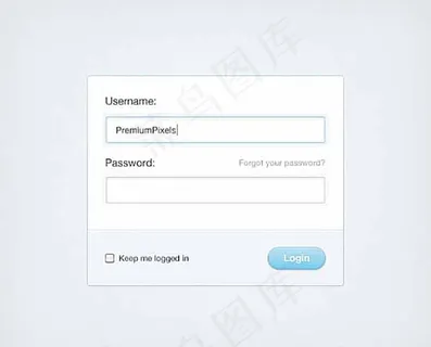 白色简洁登陆界面UI素材