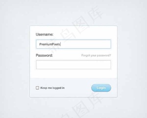 白色简洁登陆界面UI素材