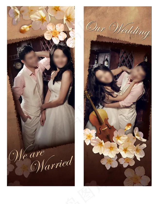 婚礼展架(2362X6299(DPI:100))psd模版下载