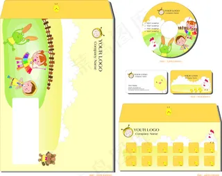 幼儿园明信片信纸