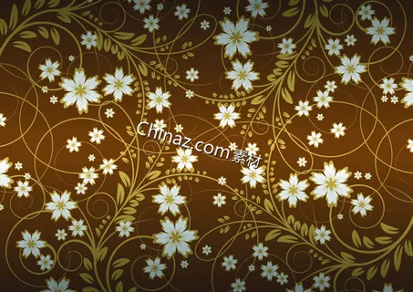 唯美花卉花纹矢量素材