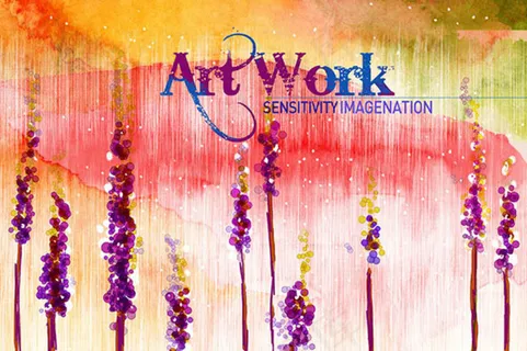 唯美水彩插画花朵psd素材下载