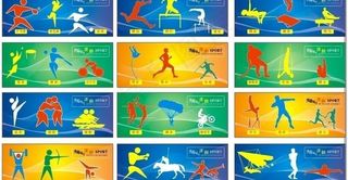 运动项目 矢量图片