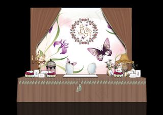 婚礼婚庆温馨签到背景效果图