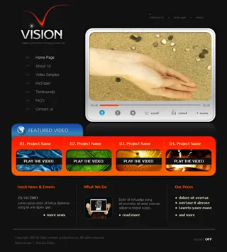 国外个人视频展示网页模板