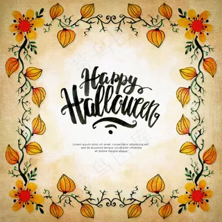 装饰古典背景水彩叶