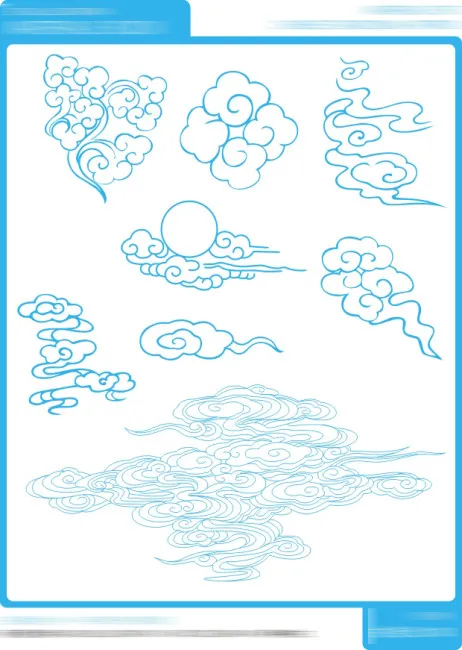 古典云纹003cdr矢量模版下载