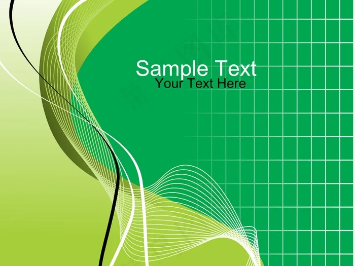 利用波和线条优美的插图设计eps,ai矢量模版下载