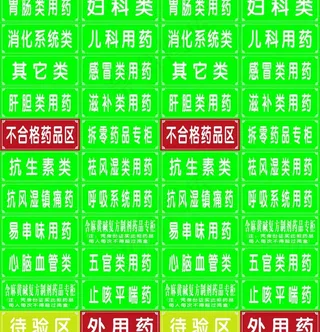 医药分类牌图片