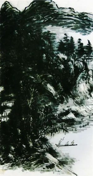 设色山水传统水墨画 设色山水传统水墨画