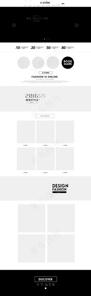 淘宝天猫女装店铺首页模板PSD