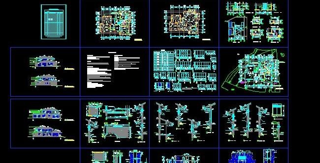 高尔夫别墅建筑设计施工图 ...