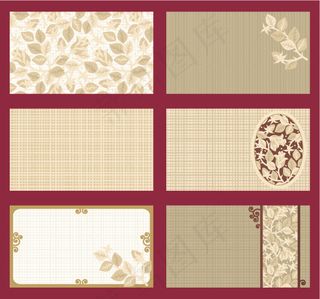 典雅的花纹布艺矢量