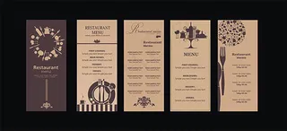 欧式简洁西餐菜单矢量素材