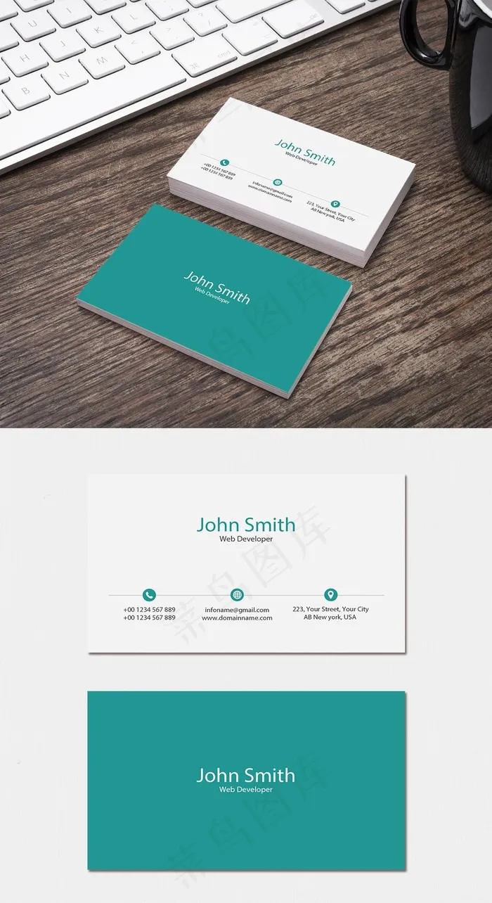 经典简约公司企业科技商务创意名片9...ai矢量模版下载