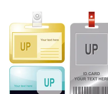 彩色工作证矢量素材 彩色工作证矢量素材