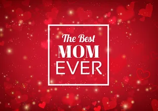 唯美爱心母亲节海报