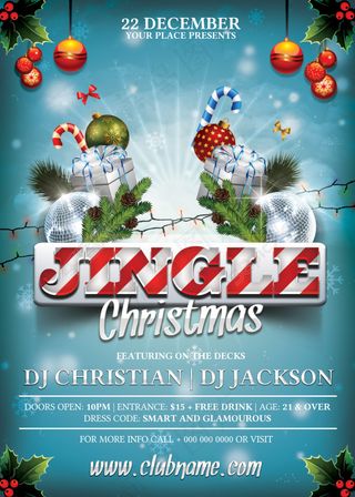 圣诞节宣传海报PSD素材