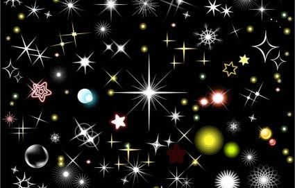 星星和光的影响ai矢量模版下载