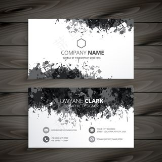 黑色水墨科技创意名片