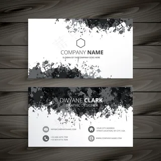 黑色水墨科技创意名片