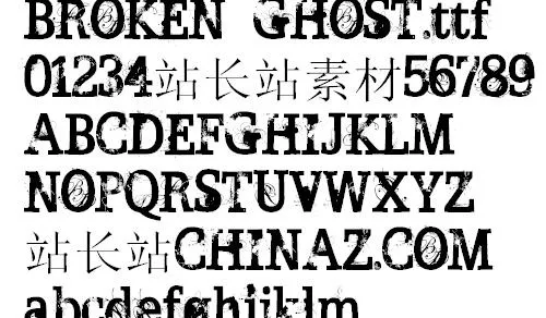 broken_ghost 英文字体...