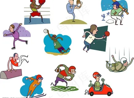 卡通体育人物图片 卡通体育人物图片
