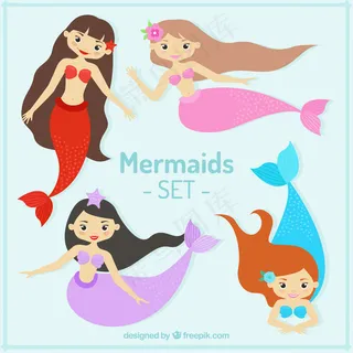 可爱的美人鱼设置颜色