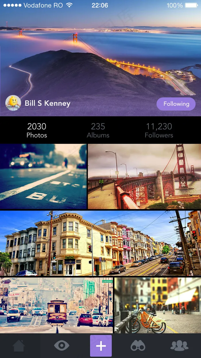 高端的照片处理APP页面(750X1334(DPI:72))psd模版下载