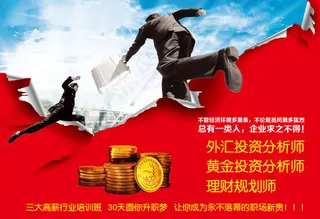 外汇投资分析师培训班海报免费下载