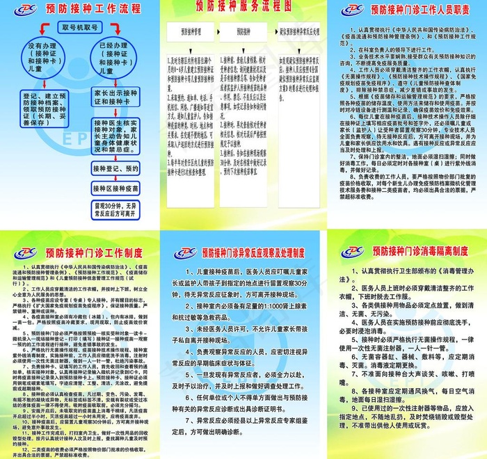 预防接种门诊制度图片psd模版下载