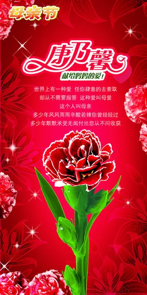 母亲节康乃馨海报素材