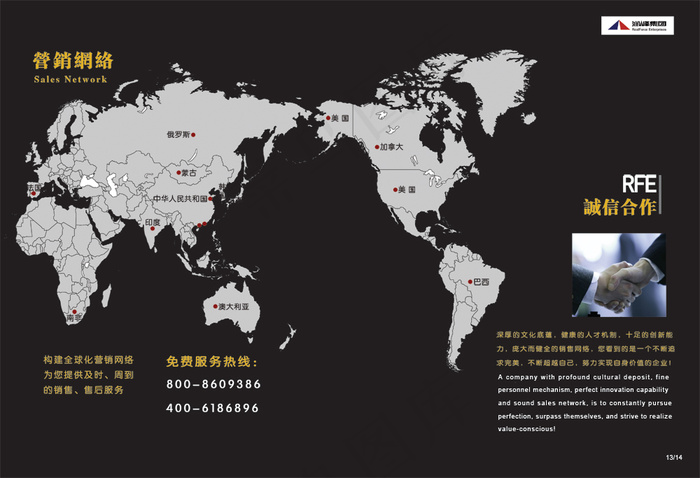 网络营销诚信合作画册PSD设