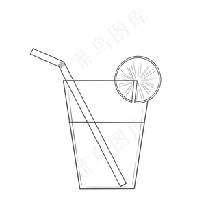 玻璃杯饮料简约杯子下午茶免扣素,免抠元素