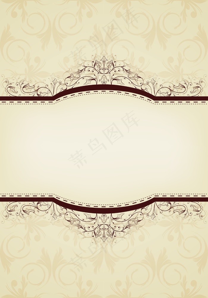 典雅的复古背景矢量插画