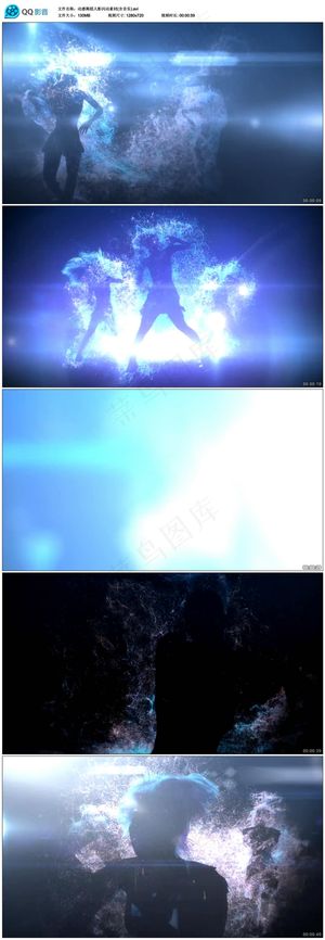 动感舞蹈人影闪动素材