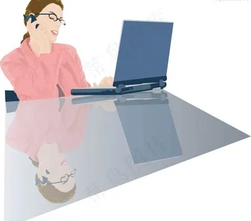 接电话女白领图片