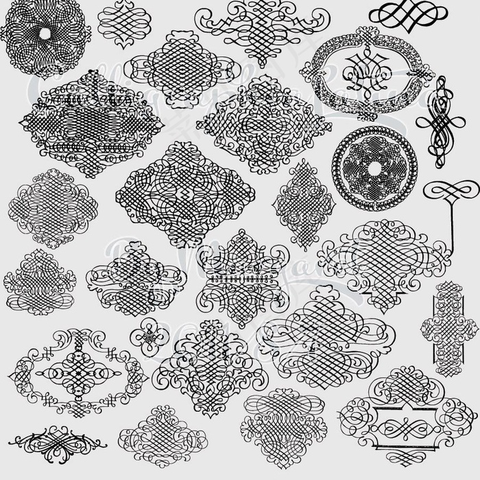 欧式华丽花纹线条图片