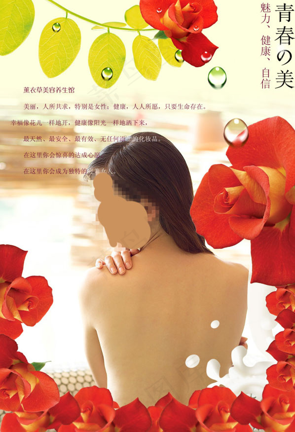 薰衣草美容养生馆psd模版下载
