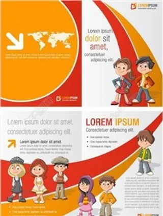 卡通商务团队画册封面图片