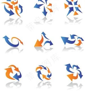 动感箭头图形矢量素材三