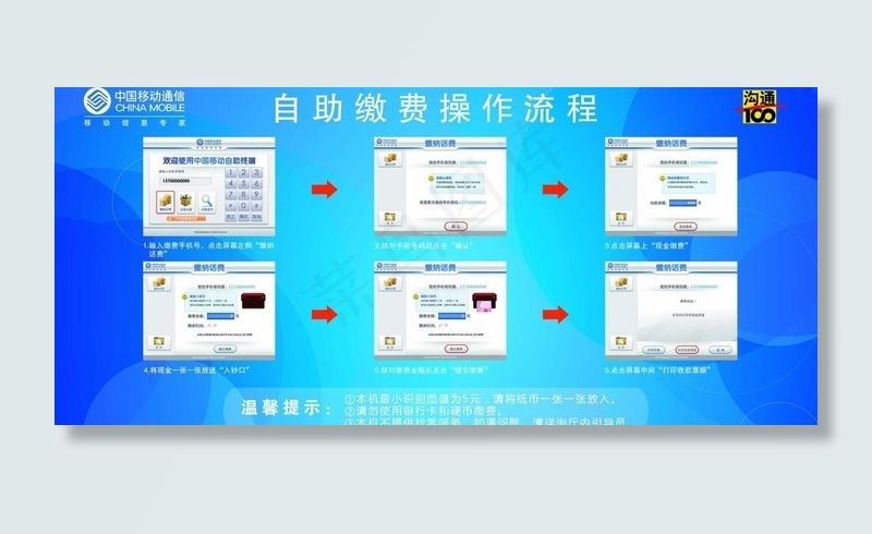 自助缴费流程图片psd模版下载
